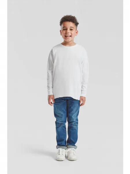 T-shirt Bambino M/lunga Fruit of the Loom all'ingrosso