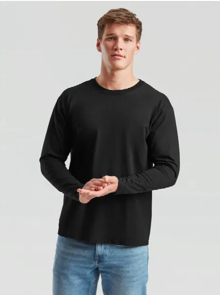 T-shirt Uomo Manica Lunga Fruit of the Loom all'ingrosso