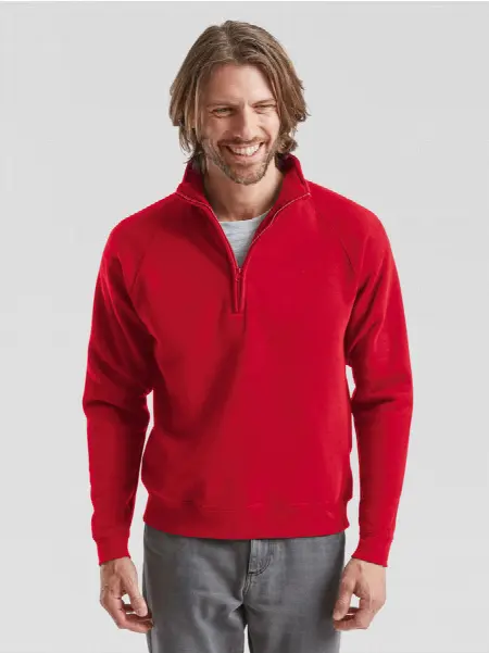 Felpa 1/2 Zip Uomo 70/30 Fruit of the Loom all'ingrosso