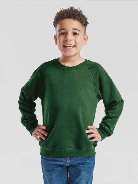Felpa Raglan Bambino Fruit of the Loom all'ingrosso