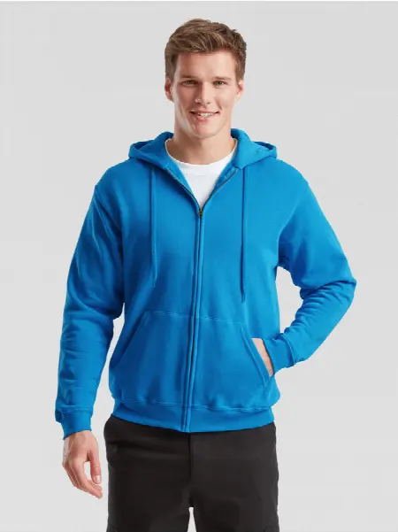 Felpa Zip + Cappuccio Uomo 80/20 Fruit of the Loom all'ingrosso