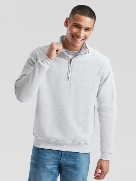 Felpa 1/2 Zip Uomo 80/20 Fruit of the Loom all'ingrosso