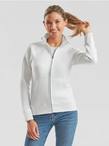 Felpa Zip Intera Lady 70/30 Fruit of the Loom all'ingrosso