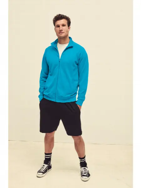 Felpa Zip Intera Leggera Fruit of the Loom all'ingrosso