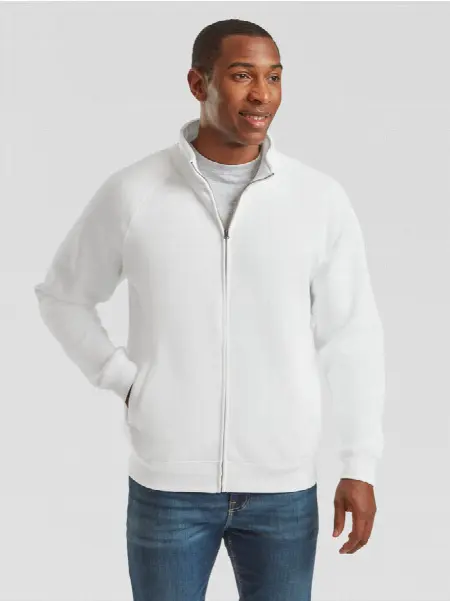 Felpa Zip Intera Uomo 70/30 Fruit of the Loom all'ingrosso