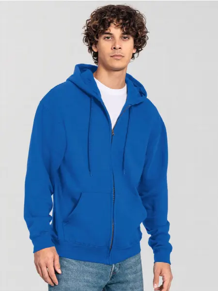 Felpa Iconic Premium Zip E Cappuccio 70/30 Fruit of the Loom all'ingrosso