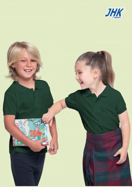 Polo Kid School Jhk 65/35 all'ingrosso
