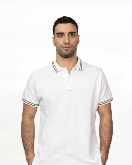 Polo Uomo M/corta Tricolore JHK all'ingrosso