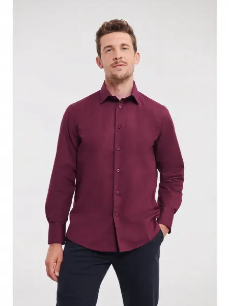 Camicia Man Fit Manica Lunga Russell all'ingrosso