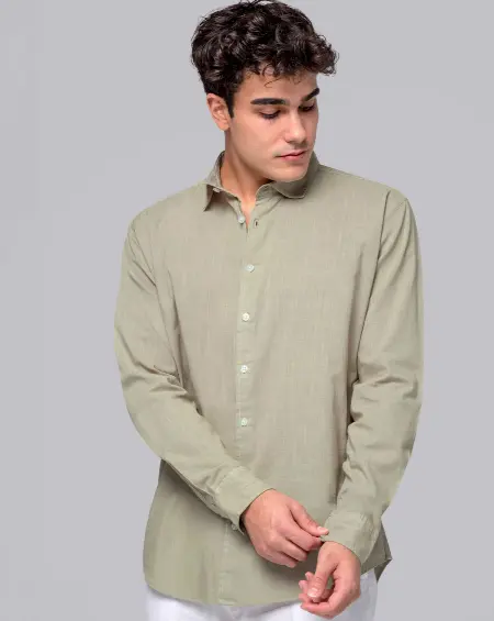 Camicia Man Effetto Lino JHK all'ingrosso