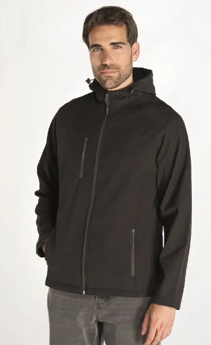 Giacca Softshell Con Zip E Cappuccio JHK all'ingrosso