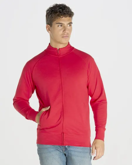 Felpa Zip Intera French Terry JHK all'ingrosso
