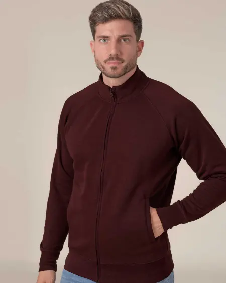 Felpa Leggera Zip Intera all'ingrosso