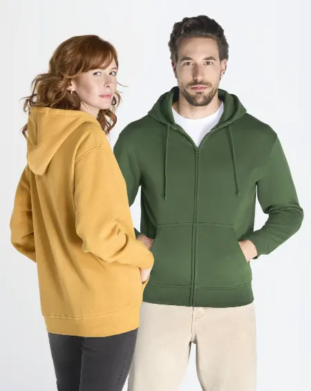 Felpa Zip + Cappuccio 290 JHK all'ingrosso