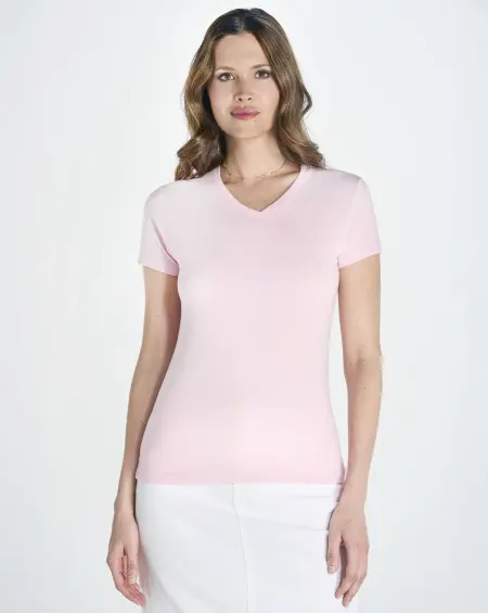 T-shirt 150 Lady Comfort V-neck M/corta JHK all'ingrosso