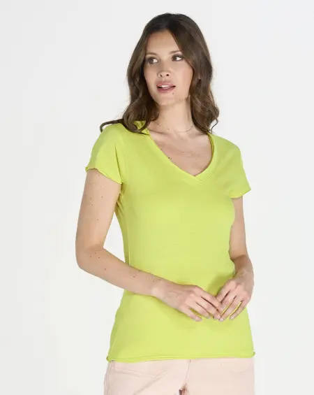 T-shirt Sicilia Lady V-neck JHK all'ingrosso