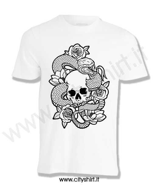 T-shirt Skull Snake