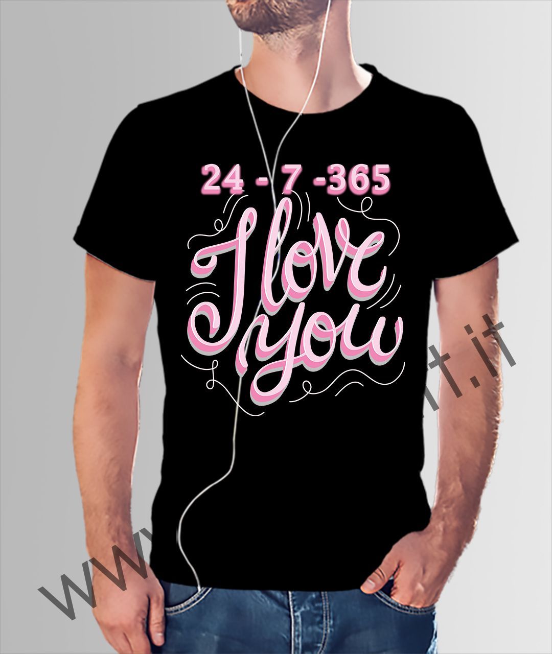 T-shirt 24 7 365 Pink