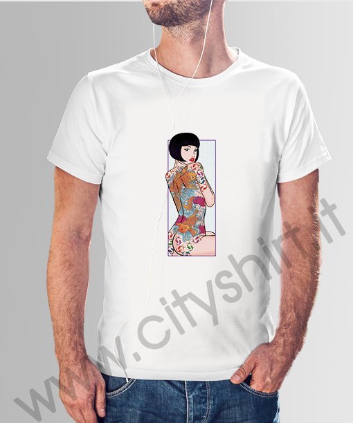 T-Shirt tattoo-girl_space