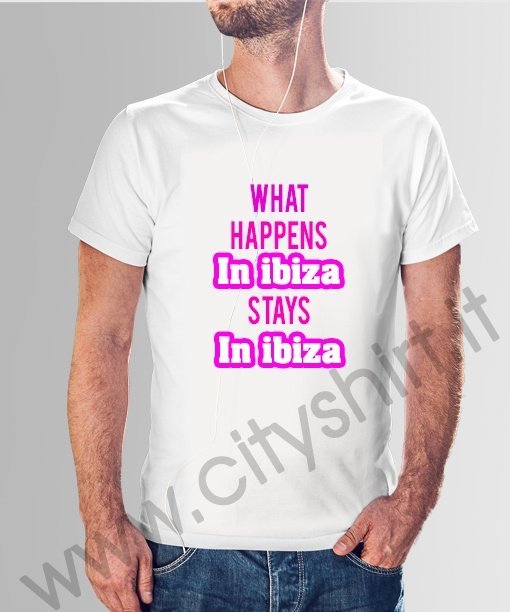 T-shirt Quello che succede ad ibiza rimane ad ibiza