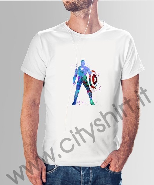 T-shirt Avengers watercolor Captain America