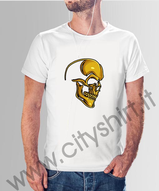 T-shirt Gold Skull