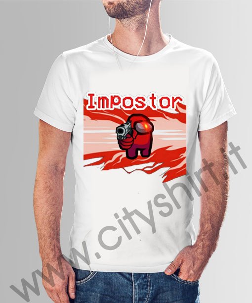 La T-shirt Among Us Red Impostor