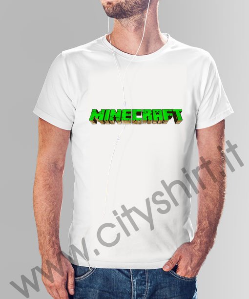 La T-shirt Minecraft Scritta