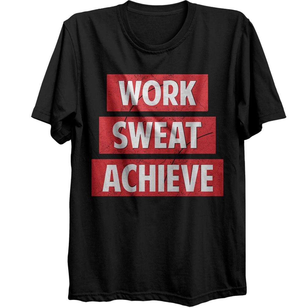 T-shirt Life Word Sweat Achieve