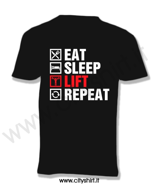 MAGLIETTA EAT SLEEP LIFT REPEAT