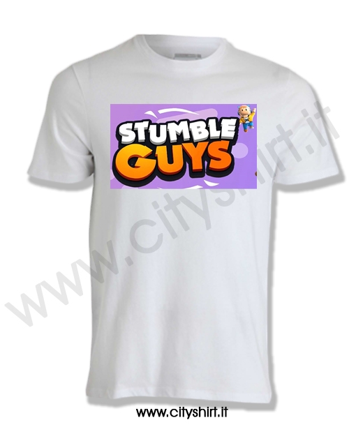 MAGLIETTA  STRUMBLE GUYS LOGO VIOLA RIK