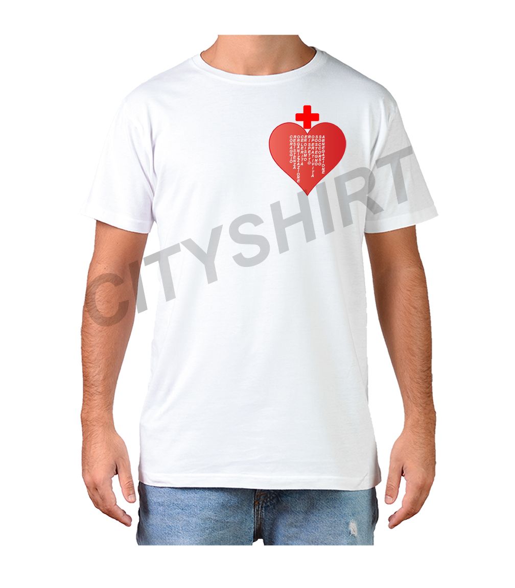 T-shirt cuore crocerossa