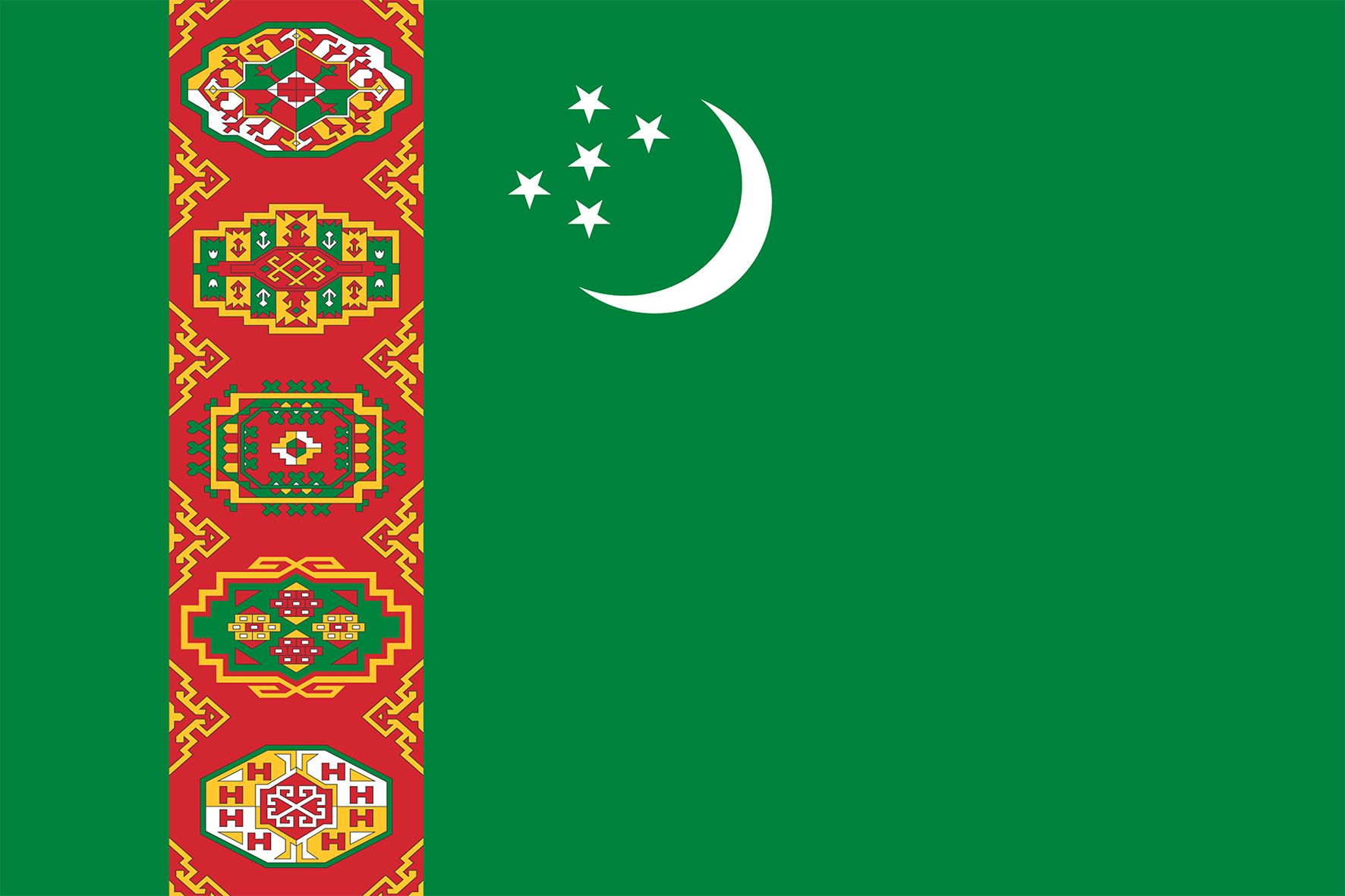 Bandiere Turkmenistan 70x100 cm -