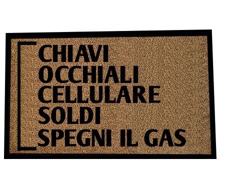 Zerbino "Over 40/50/60/......." - Asciugapassi personalizzato con cornice in gomma