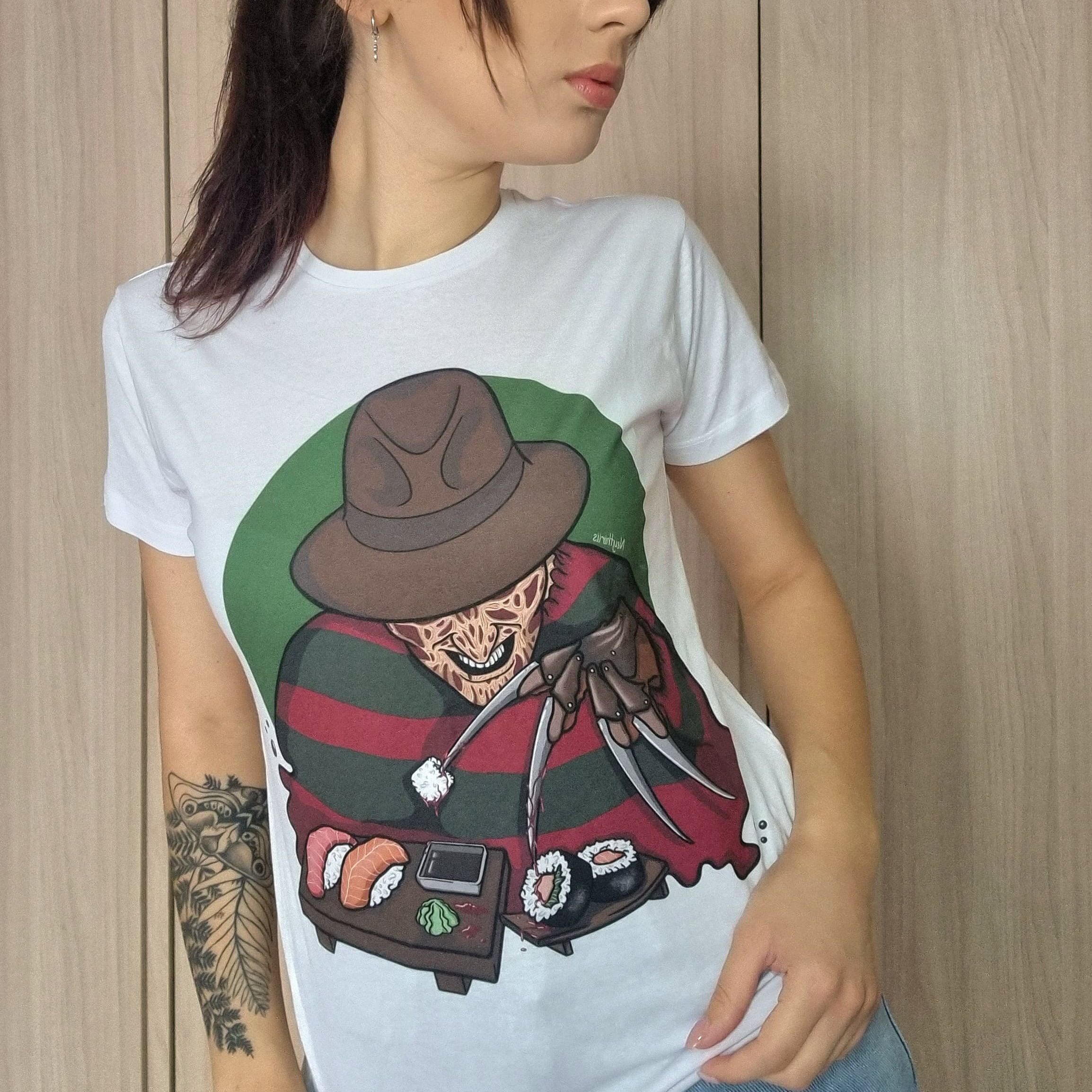 Maglia Freddy Krueger e sushi disegnata da Neythiriis