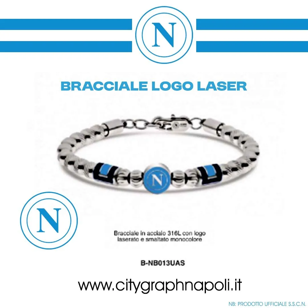 Bracciale in acciaio Calcio Napoli