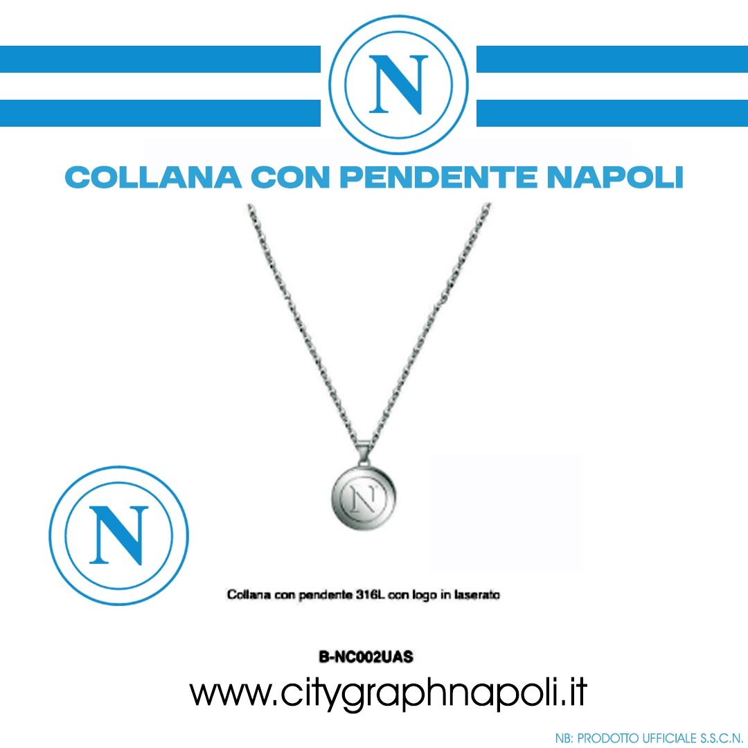 Collana con pendente acciaio Napoli
