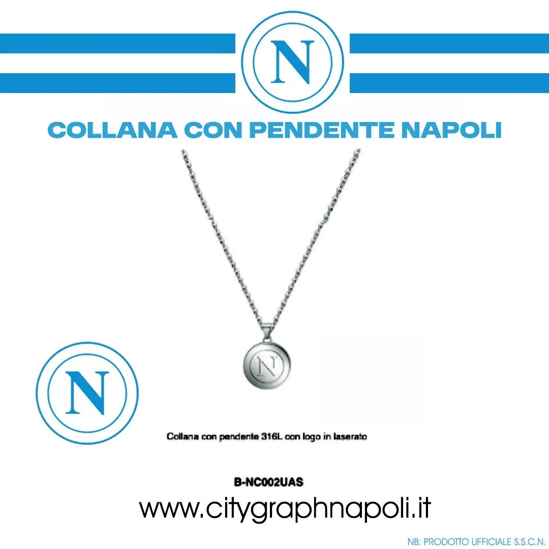 Collana con pendente acciaio Napoli
