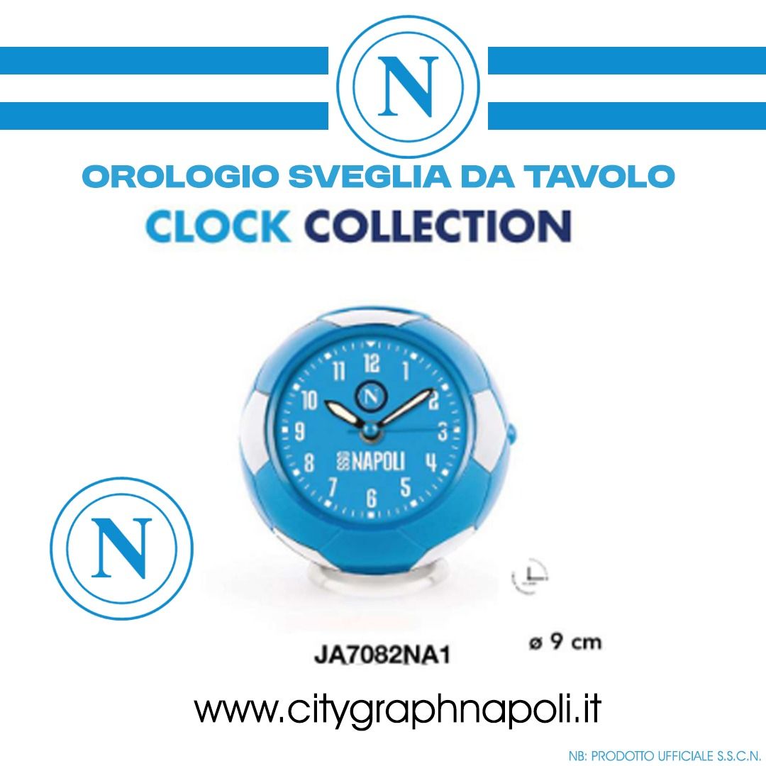Orologio sveglia calcio Napoli s.s.c.n.
