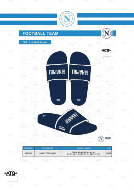 Pantofole Napoli Blu SScn