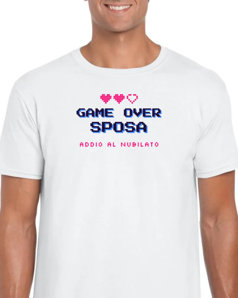 Maglietta Game Over Sposa — Addio al Nubilato