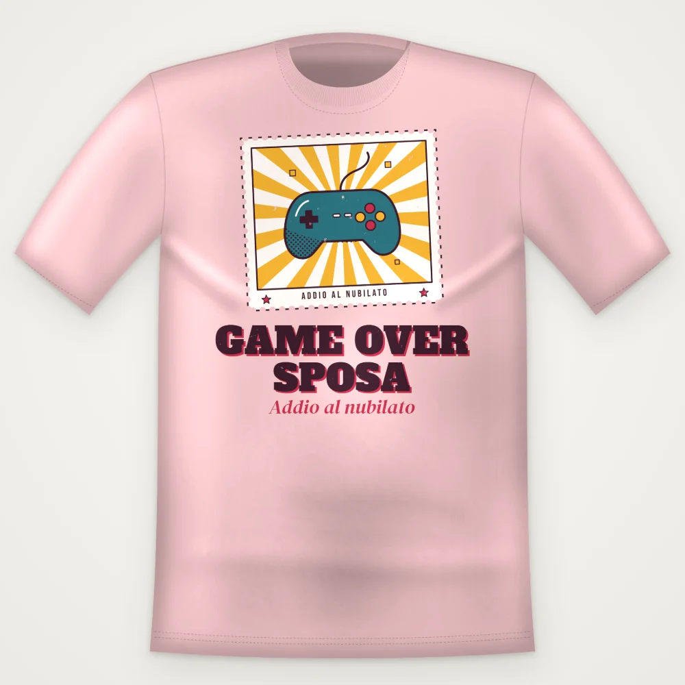 Maglietta Game Over Sposa — Addio al Nubilato