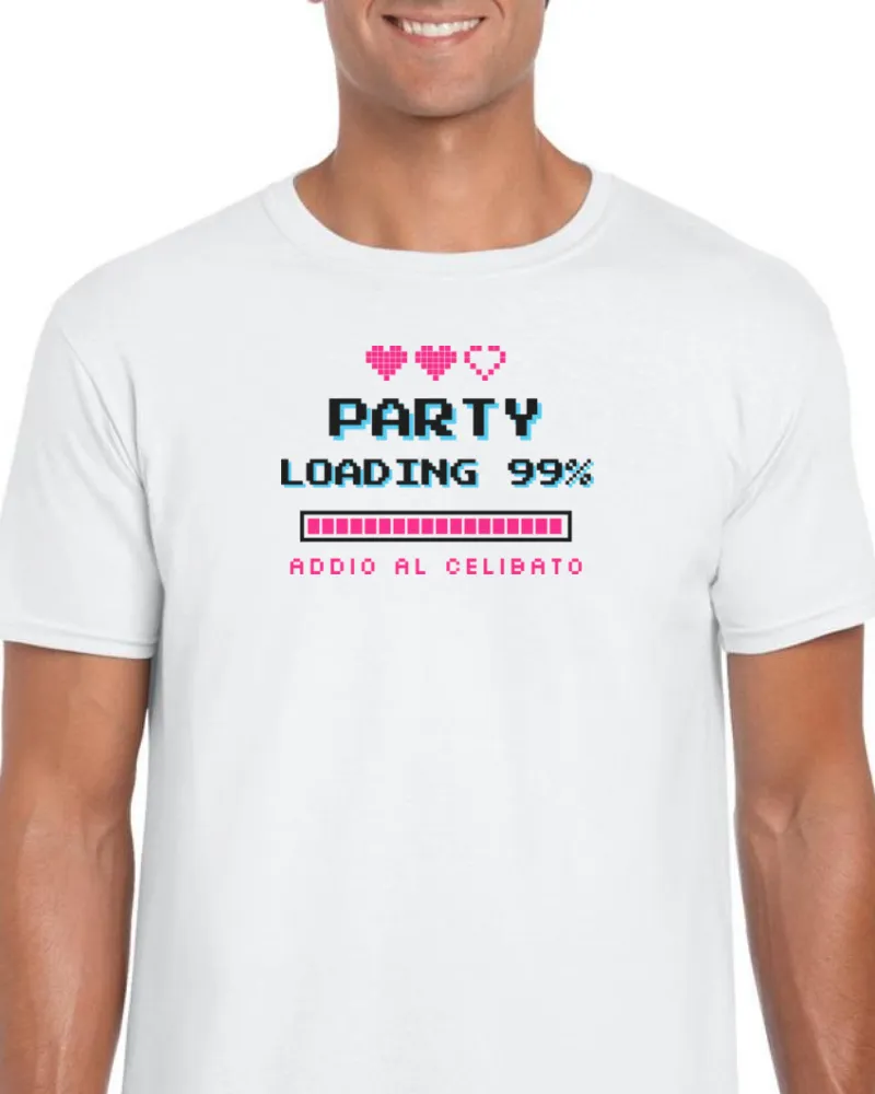 Maglietta Party Loading 99% — Addio al Celibato