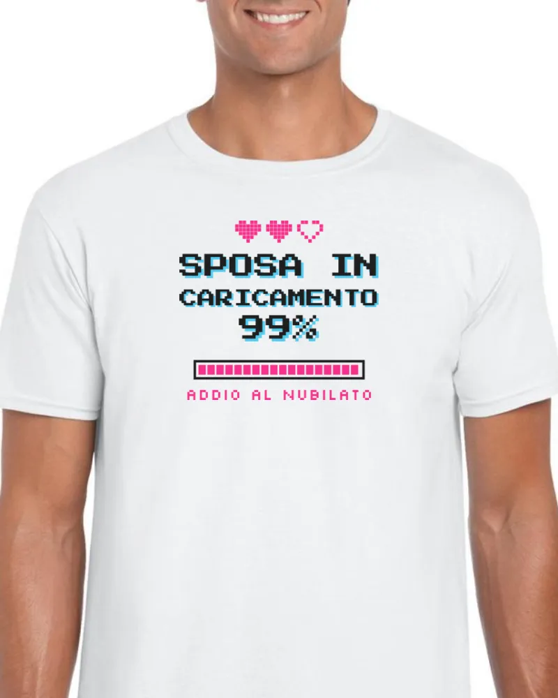 Maglietta Sposa in Caricamento 99% — Nubilato