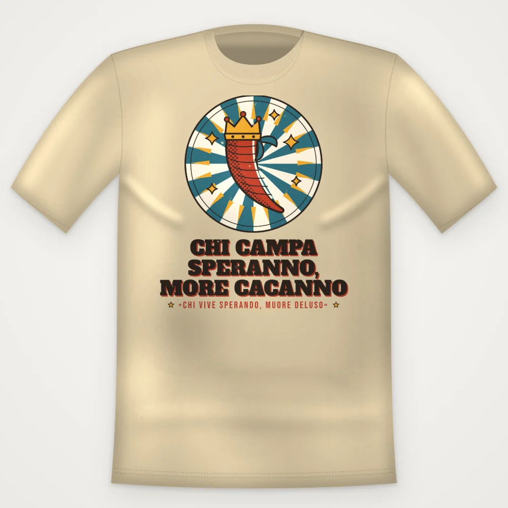 T-Shirt "Chi campa speranno, more cacanno"
