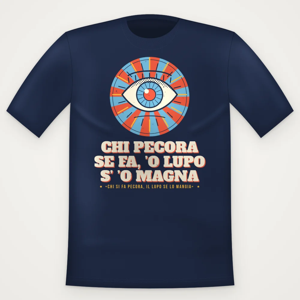 T-Shirt "Chi pecora se fa, 'o lupo s' 'o magna"