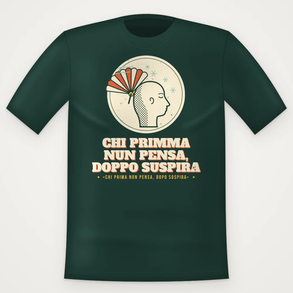 T-Shirt "Chi primma nun pensa, doppo suspira"