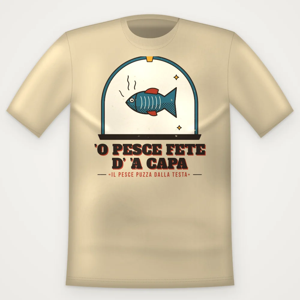 T-Shirt "'O pesce fete d' 'a capa"