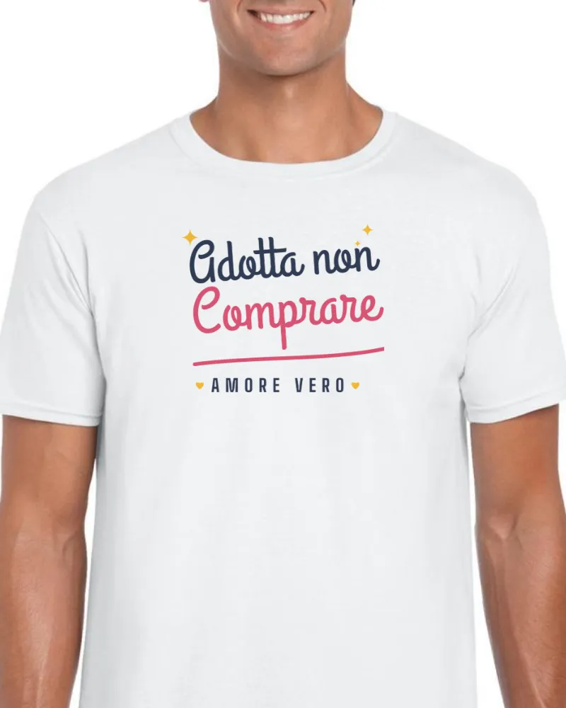 T-Shirt "ADOTTA NON COMPRARE"