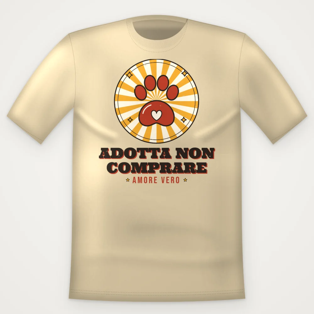 T-Shirt "ADOTTA NON COMPRARE"
